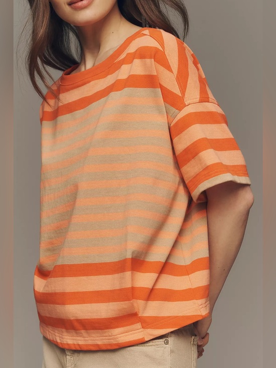 Maeve Tops - NWOT Anthropologie Maeve Cotton Fisherman Stripe Tee Size Medium